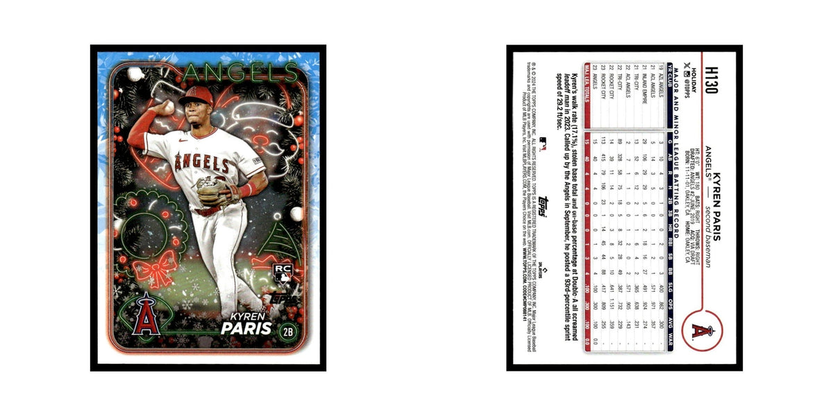 Kyren Paris Rookie 2024 Topps Holiday #H130 Los Angeles Angels Baseball Card NM