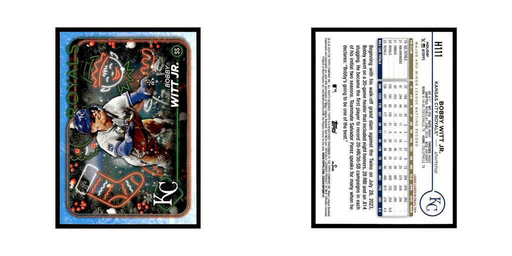 Bobby Witt Jr. 2024 Topps Holiday #H111 Kansas City Royals Baseball Card NM