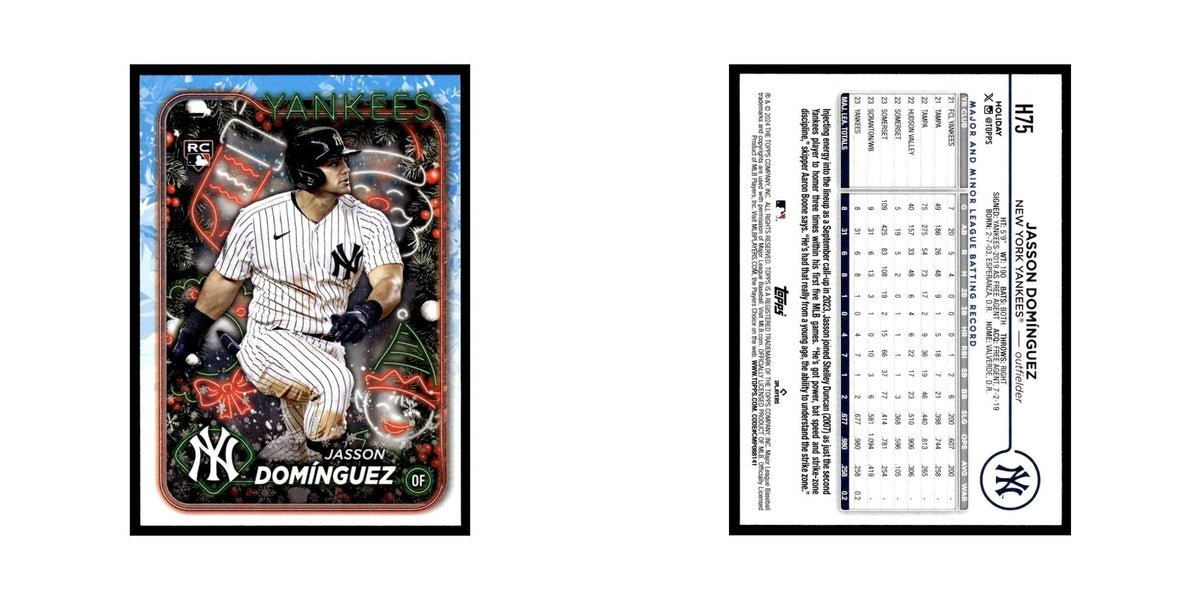 Jasson Domínguez Rookie 2024 Topps Holiday #H75 New York Yankees NM