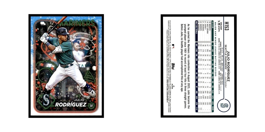 Julio Rodríguez 2024 Topps Holiday #H153 Seattle Mariners Baseball Card NM