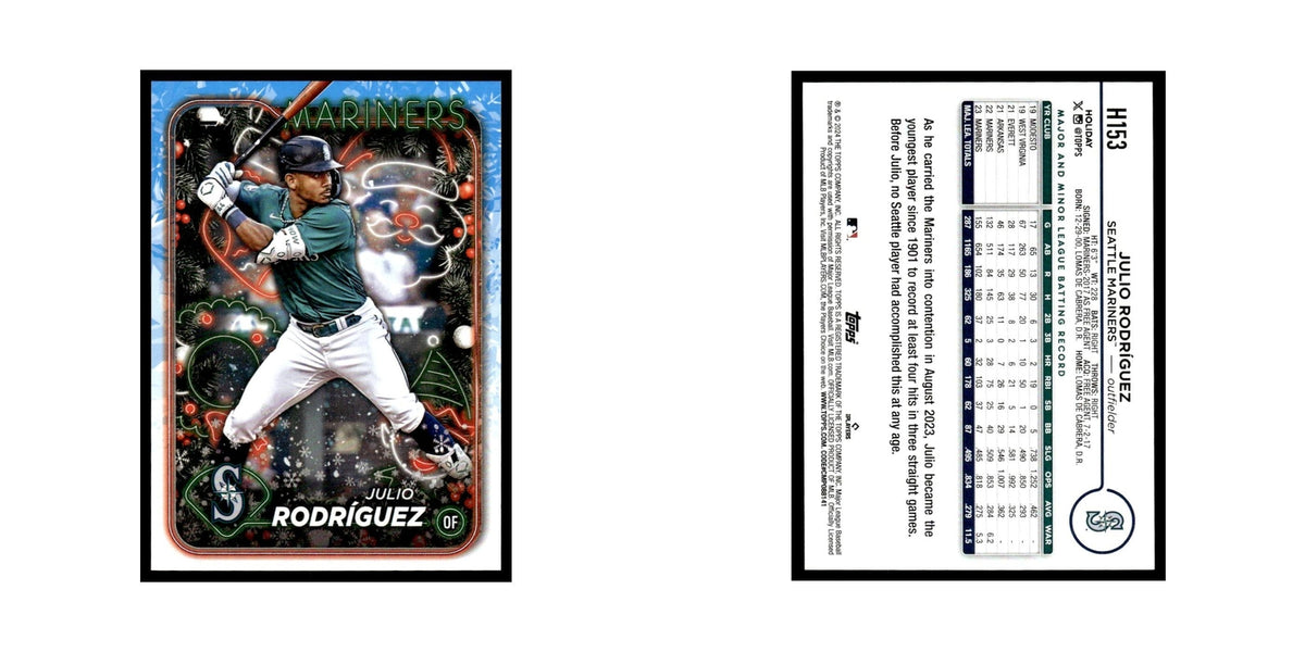 Julio Rodríguez 2024 Topps Holiday #H153 Seattle Mariners Baseball Card NM