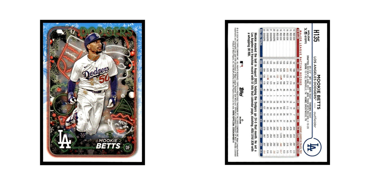 Mookie Betts 2024 Topps Holiday #H135 Los Angeles Dodgers Baseball Card NM