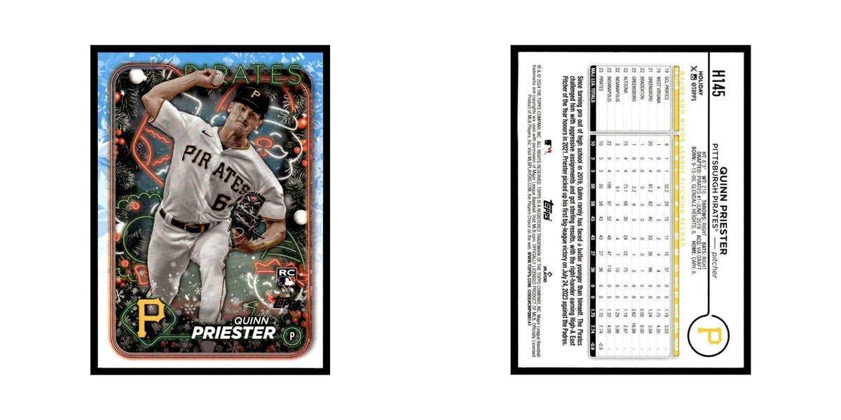 Quinn Priester Rookie 2024 Topps Holiday #H145 Pittsburgh Pirates NM