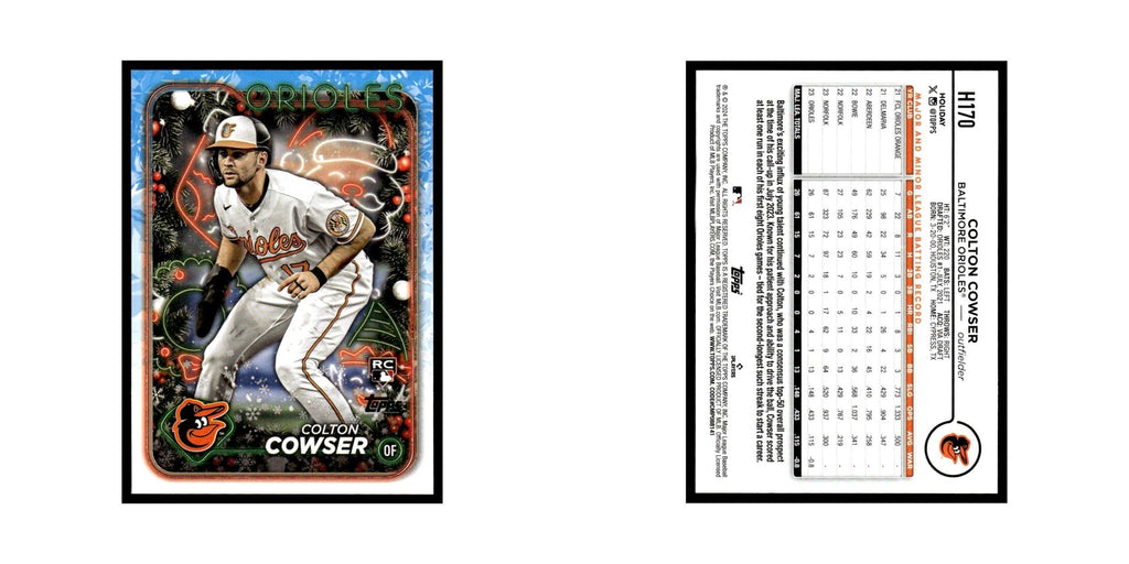 Colton Cowser Rookie 2024 Topps Holiday #H170 Baltimore Orioles Baseball Card NM