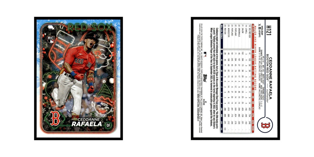 Ceddanne Rafaela Rookie 2024 Topps Holiday #H121 Boston Red Sox Baseball Card NM
