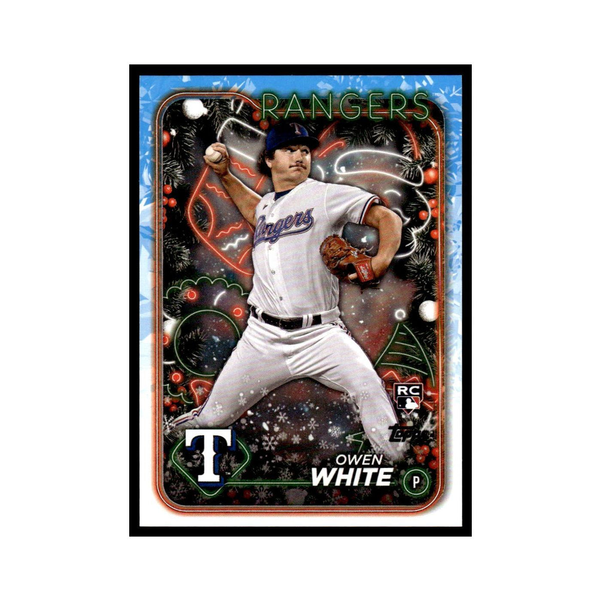 Owen White Rookie 2024 Topps Holiday #H143 Texas Rangers Baseball Card NM