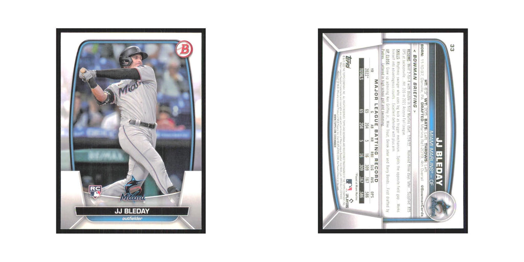 JJ Bleday Rookie 2023 Bowman #33 Miami Marlins Baseball Card NM