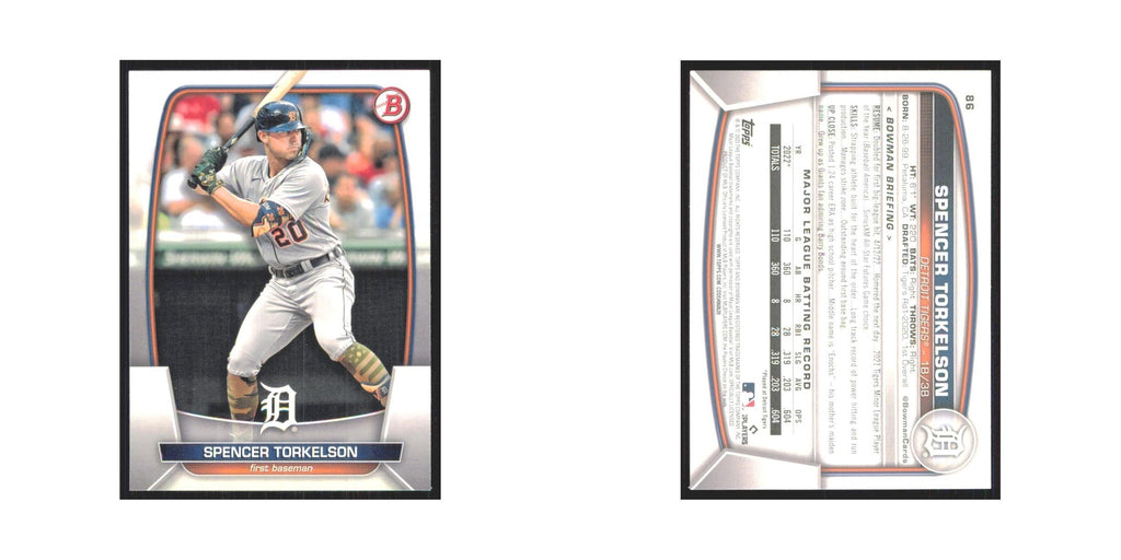 Spencer Torkelson 2023 Bowman #86 Detroit Tigers Baseball Card NM
