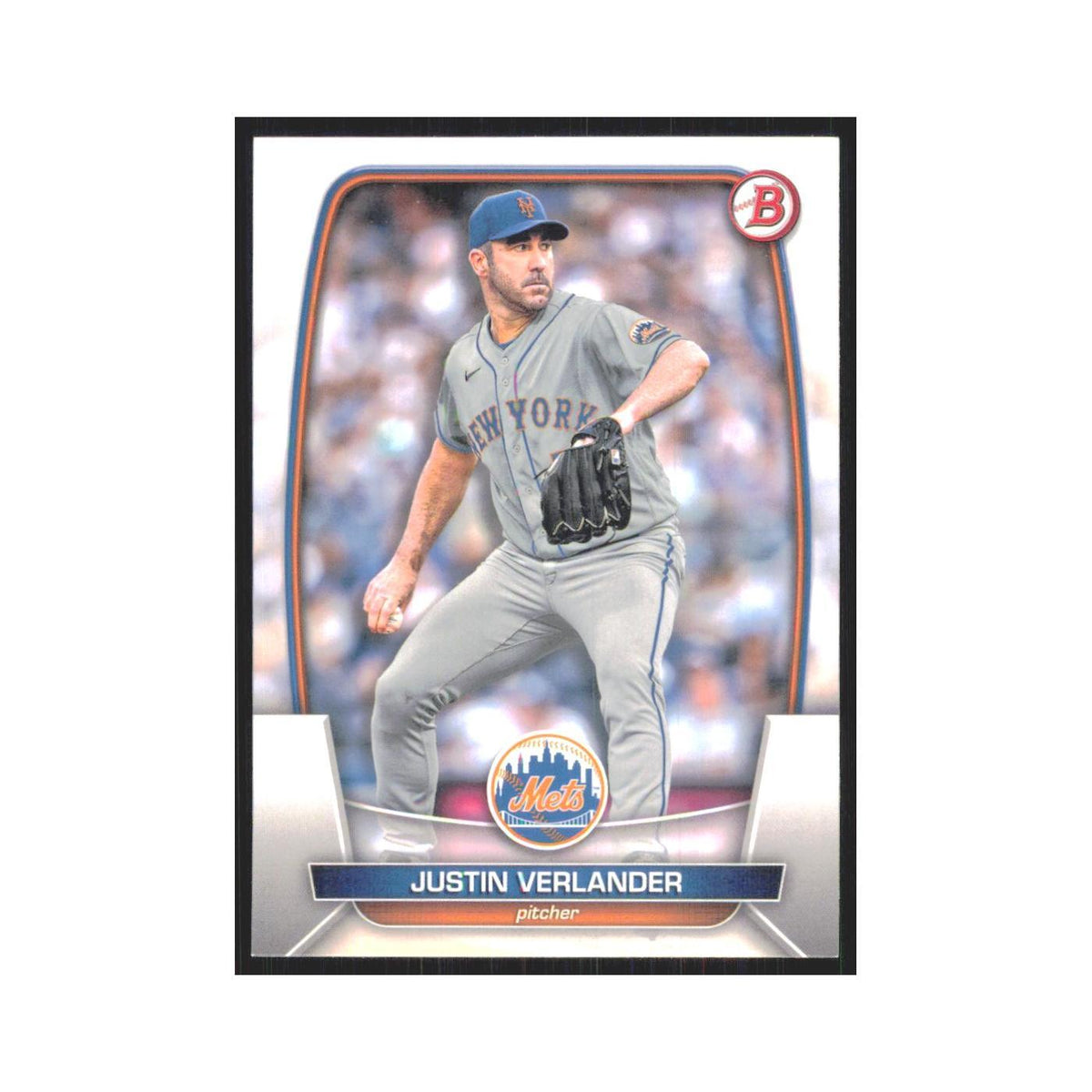Justin Verlander 2023 Bowman #64 New York Mets Baseball Card NM