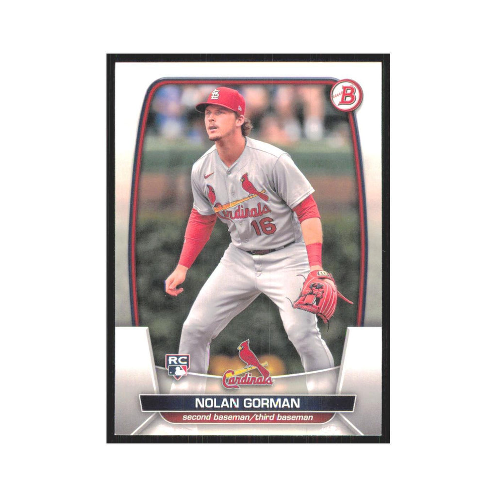 Nolan Gorman Rookie 2023 Bowman #6 St. Louis Cardinals Baseball Card NM