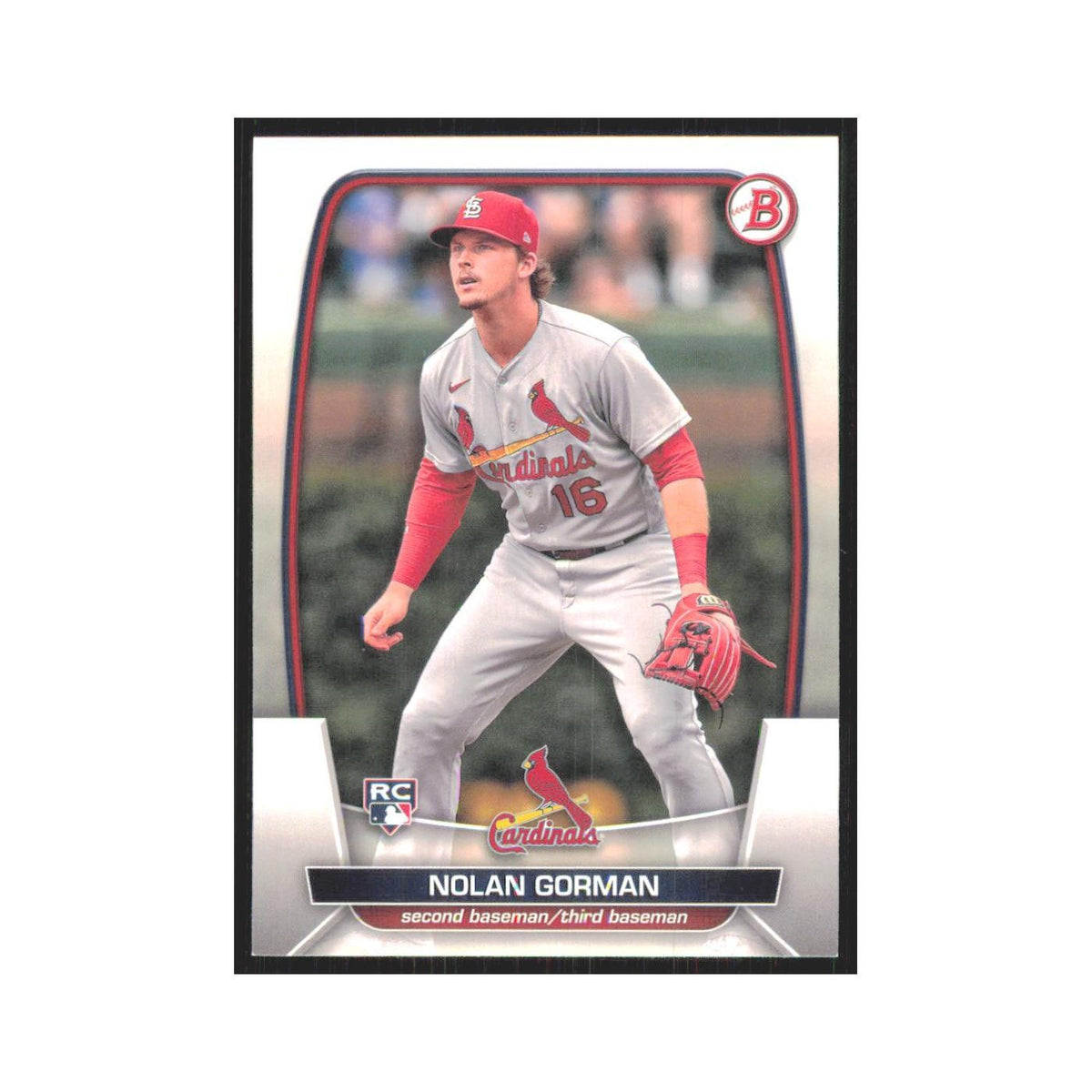 Nolan Gorman Rookie 2023 Bowman #6 St. Louis Cardinals Baseball Card NM