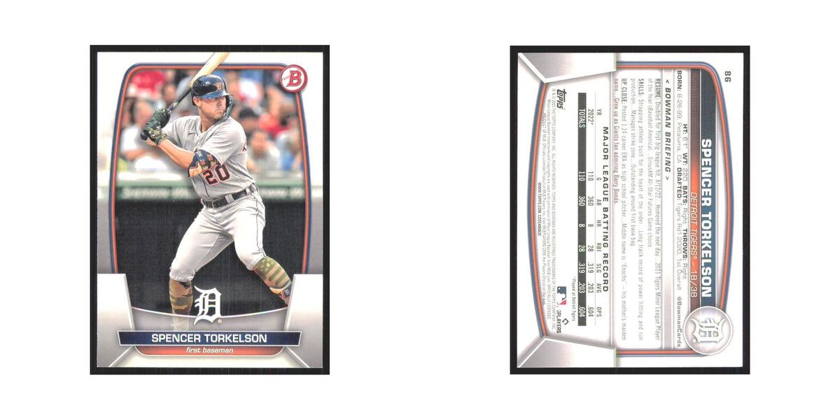 Spencer Torkelson 2023 Bowman #86 Detroit Tigers Baseball Card NM