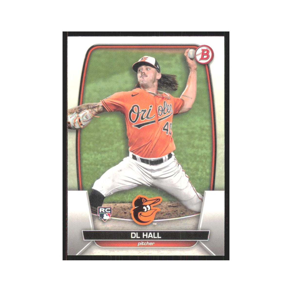 DL Hall Rookie 2023 Bowman #6 Baltimore Orioles Baseball Card NM