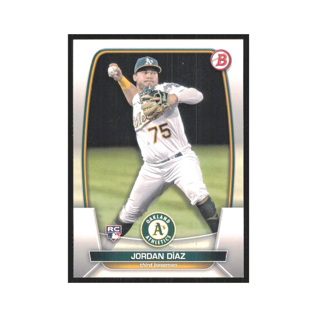 Jordan Diaz Rookie 2023 Bowman #61 Oakland Athletics Baseball Card NM
