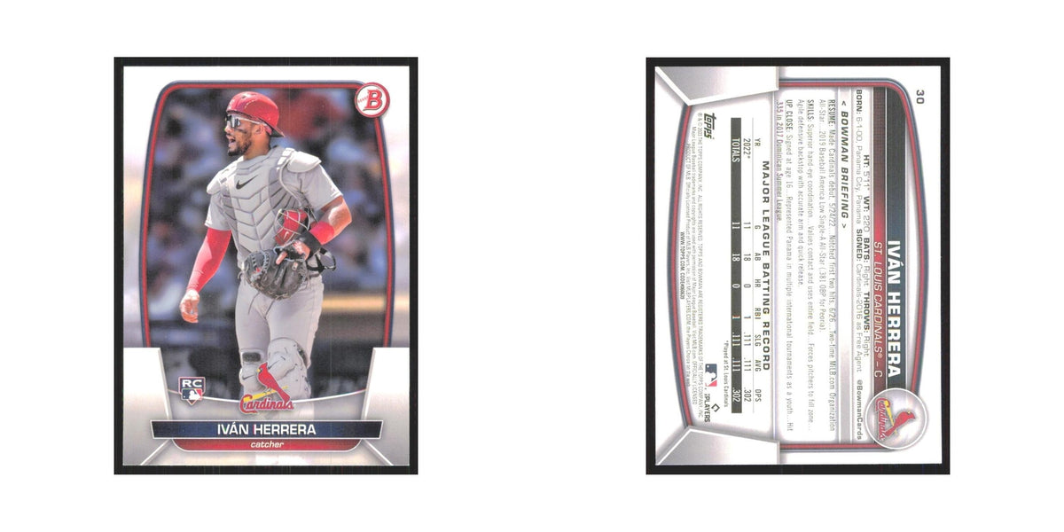 Ivan Herrera Rookie 2023 Bowman #30 St. Louis Cardinals Baseball Card NM