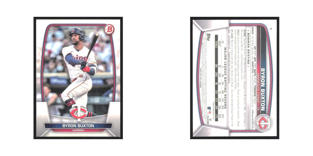 Byron Buxton 2023 Bowman #1 Minnesota Twins Baseball Card NM