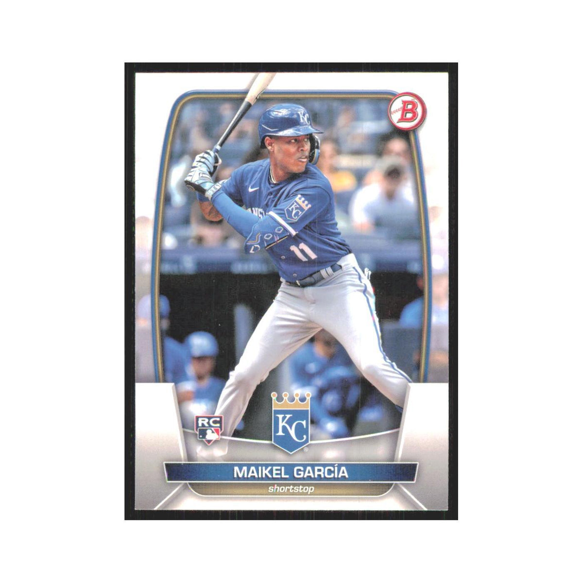 Maikel Garcia Rookie 2023 Bowman #44 Kansas City Royals Baseball Card NM