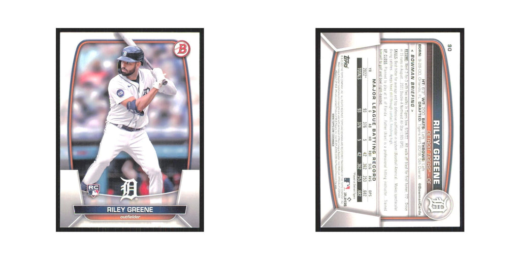 Riley Greene Rookie 2023 Bowman #90 Detroit Tigers Baseball Card NM