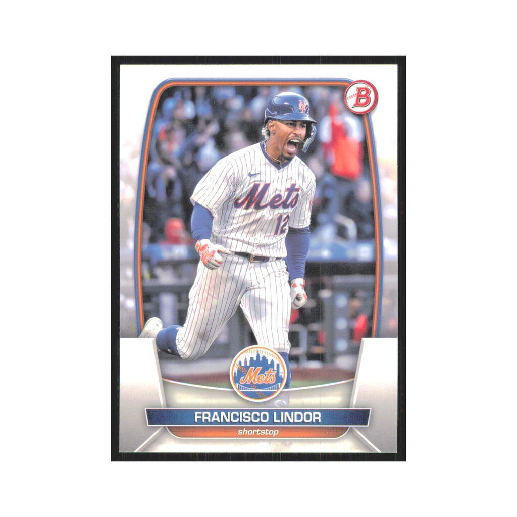Francisco Lindor 2023 Bowman #81 New York Mets Baseball Card NM