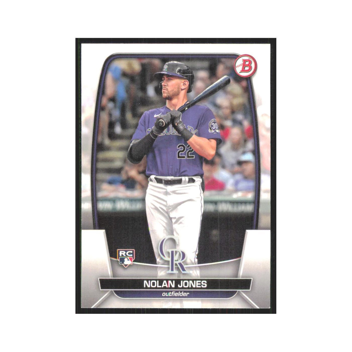 Nolan Jones Rookie 2023 Bowman #74 Colorado Rockies Baseball Card NM