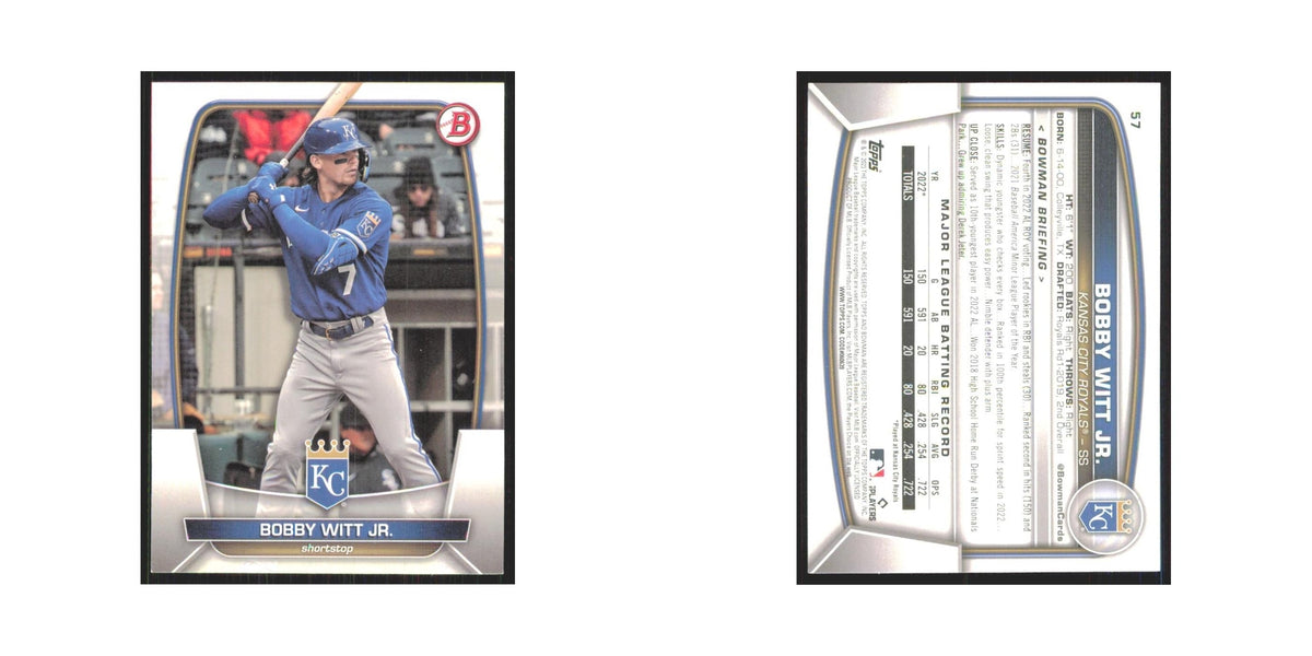 Bobby Witt Jr. 2023 Bowman #57 Kansas City Royals Baseball Card NM