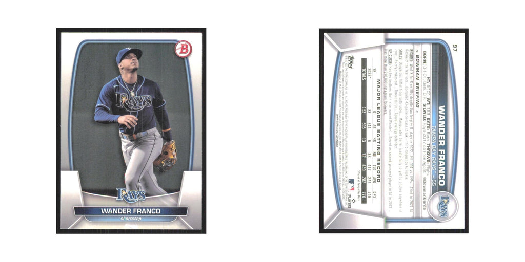 Wander Franco 2023 Bowman #97 Tampa Bay Rays Baseball Card NM