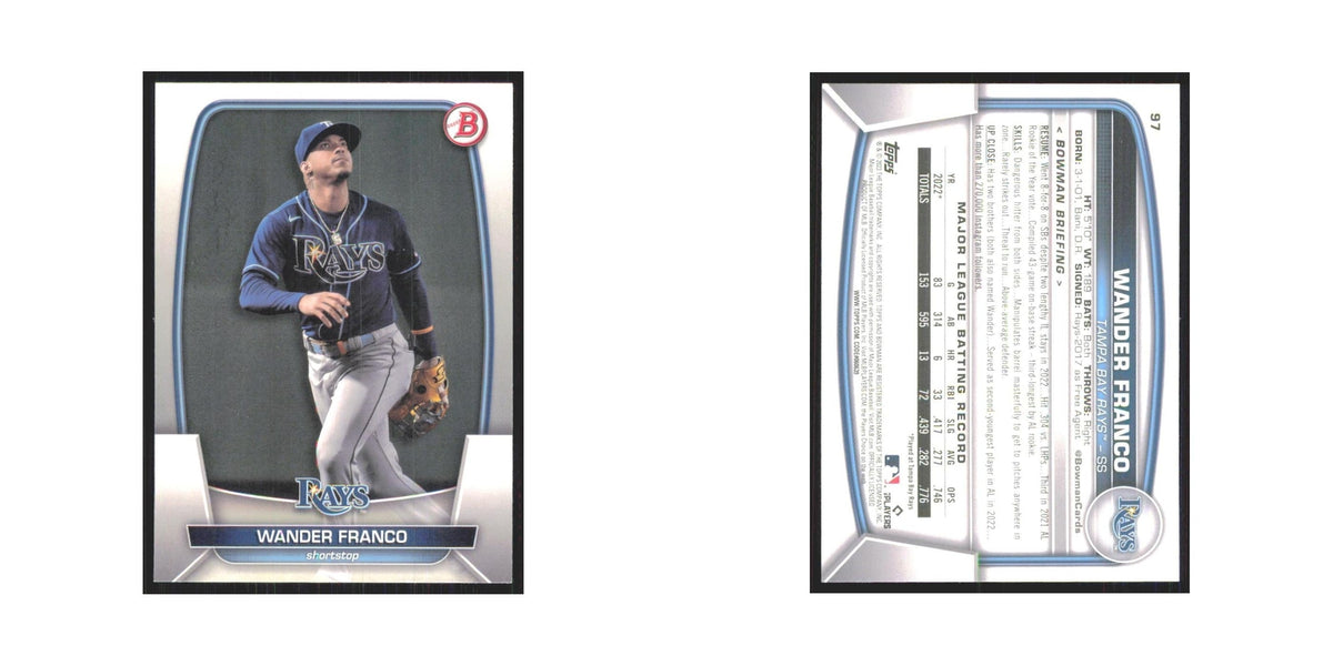 Wander Franco 2023 Bowman #97 Tampa Bay Rays Baseball Card NM
