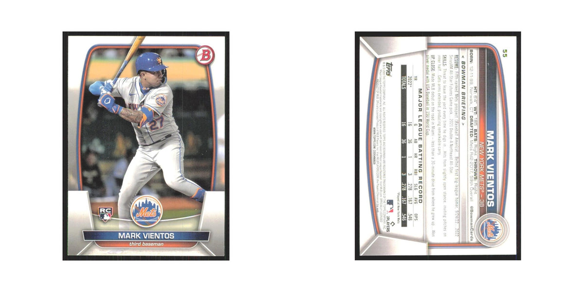 Mark Vientos Rookie 2023 Bowman #55 New York Mets Baseball Card NM