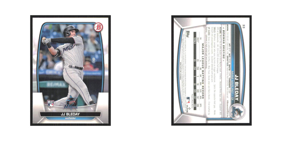 JJ Bleday Rookie 2023 Bowman #33 Miami Marlins Baseball Card NM