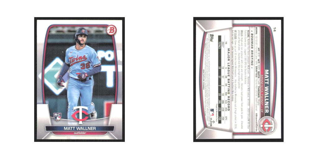 Matt Wallner Rookie 2023 Bowman #14 Minnesota Twins Baseball Card NM