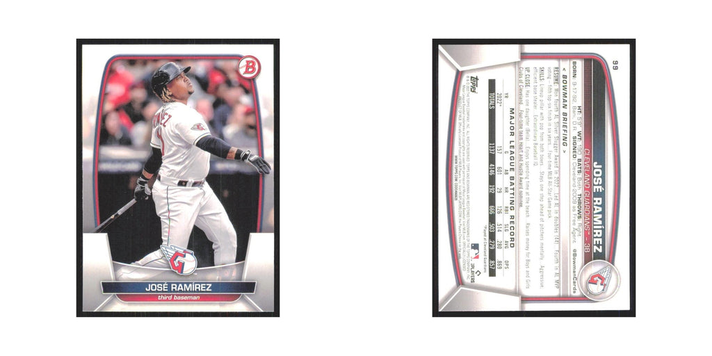 Jose Ramirez 2023 Bowman #99 Cleveland Guardians Baseball Card NM