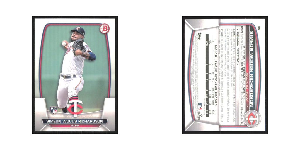 Simeon Woods Richardson Rookie 2023 Bowman #95 Minnesota Twins Baseball Card NM