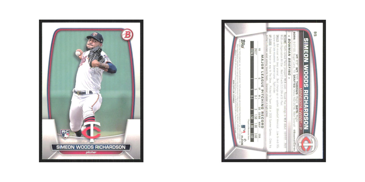 Simeon Woods Richardson Rookie 2023 Bowman #95 Minnesota Twins Baseball Card NM