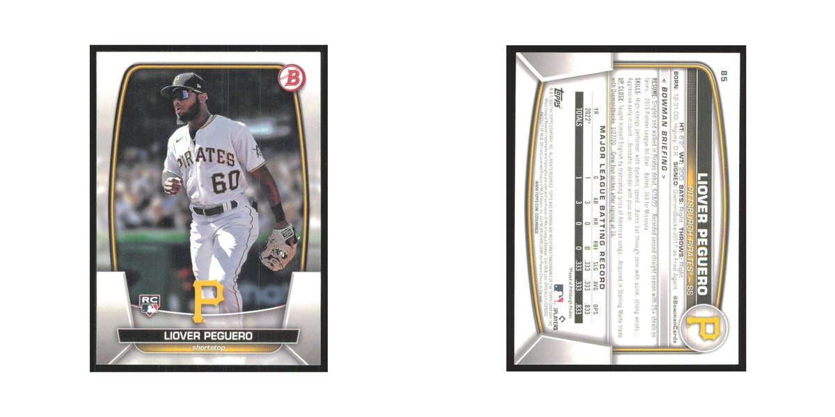 Liover Peguero Rookie 2023 Bowman #85 Pittsburgh Pirates Baseball Card NM