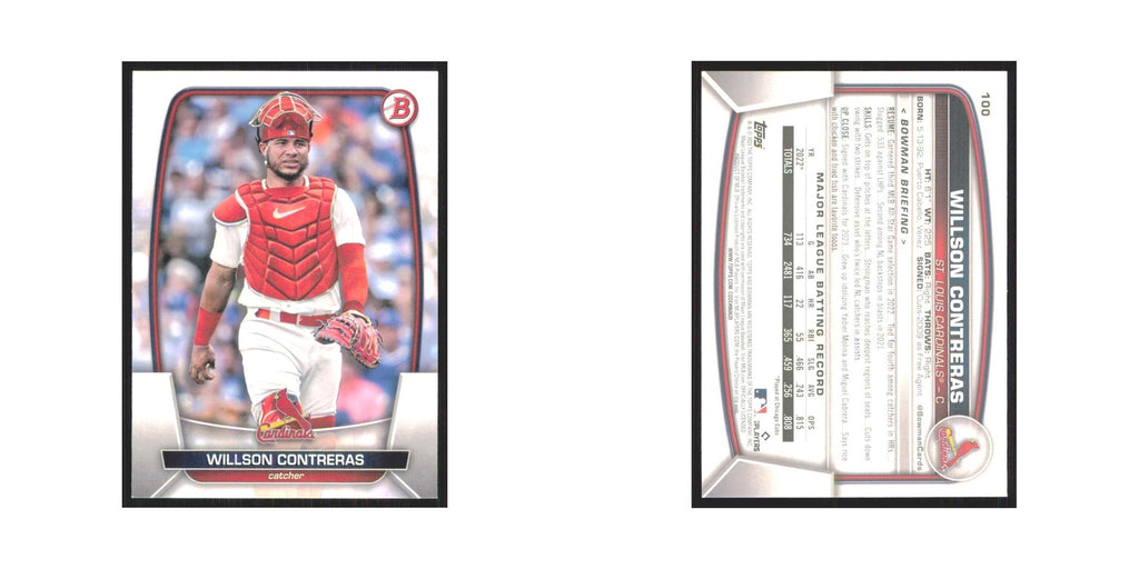Willson Contreras 2023 Bowman #100 St. Louis Cardinals Baseball Card NM