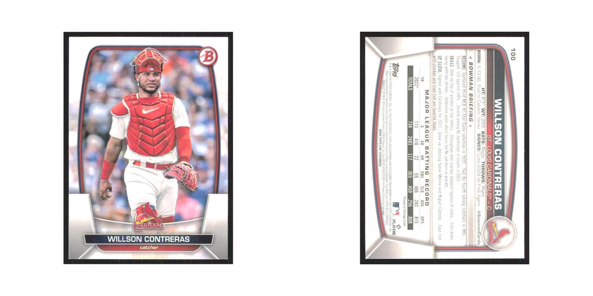 Willson Contreras 2023 Bowman #100 St. Louis Cardinals Baseball Card NM
