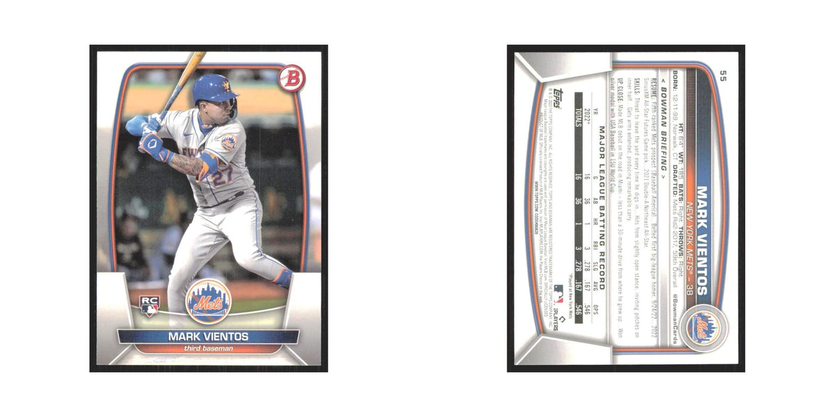 Mark Vientos Rookie 2023 Bowman #55 New York Mets Baseball Card NM