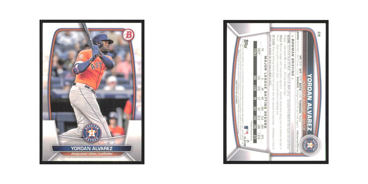 Yordan Alvarez 2023 Bowman #29 Houston Astros Baseball Card NM