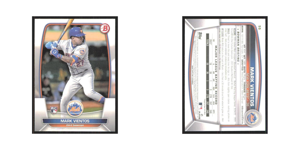 Mark Vientos Rookie 2023 Bowman #55 New York Mets Baseball Card NM
