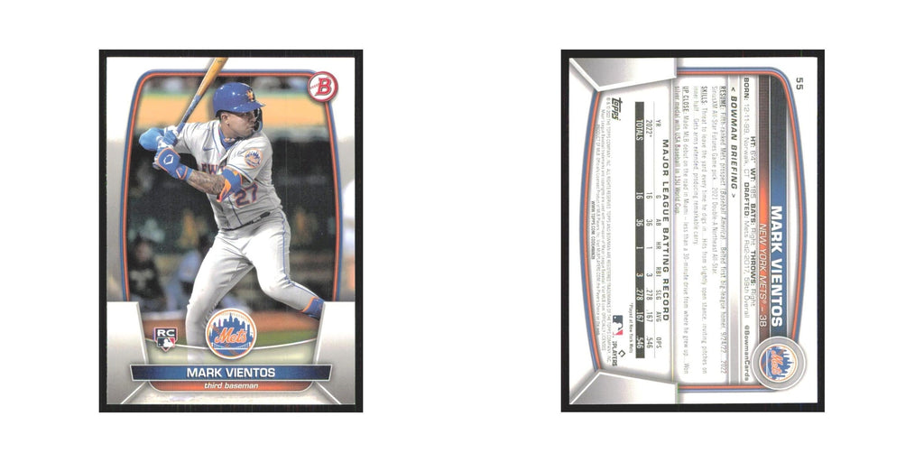 Mark Vientos Rookie 2023 Bowman #55 New York Mets Baseball Card NM