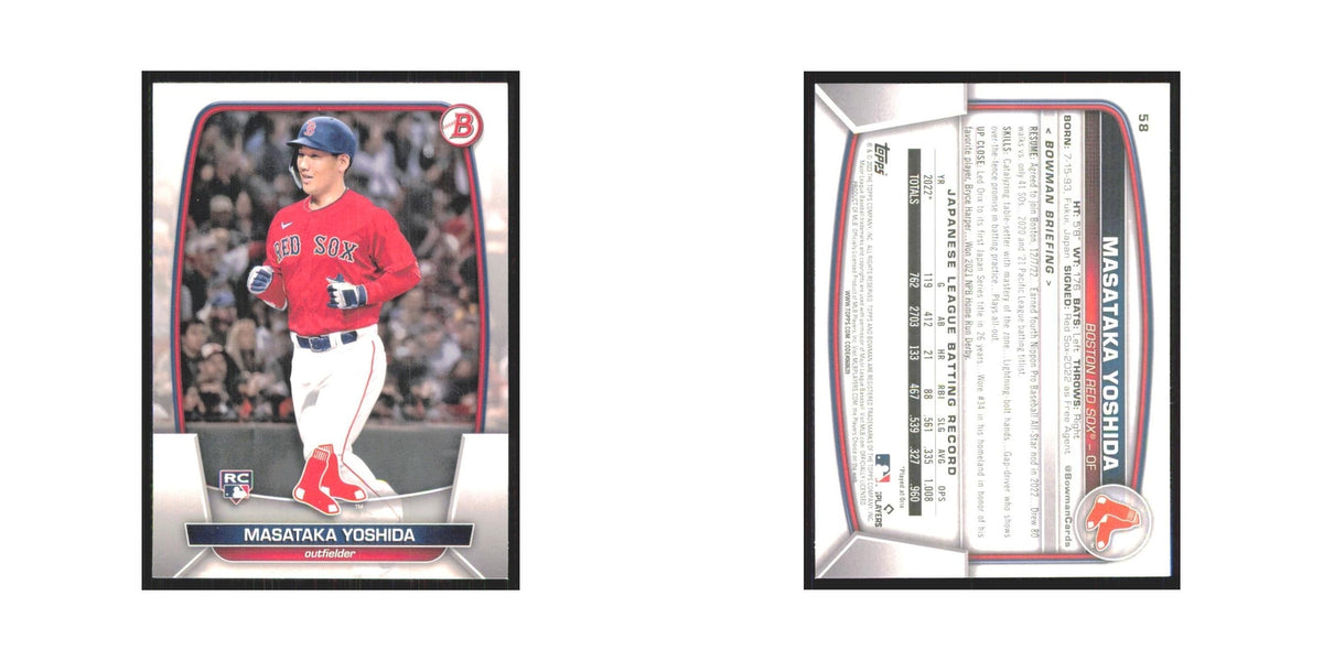 Masataka Yoshida Rookie 2023 Bowman #58 Boston Red Sox Baseball Card NM