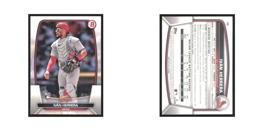 Ivan Herrera Rookie 2023 Bowman #30 St. Louis Cardinals Baseball Card NM