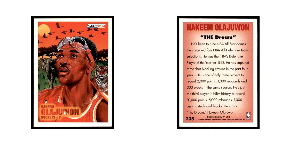 1993 Fleer Hakeem Olajuwon Basketball Cards #235
