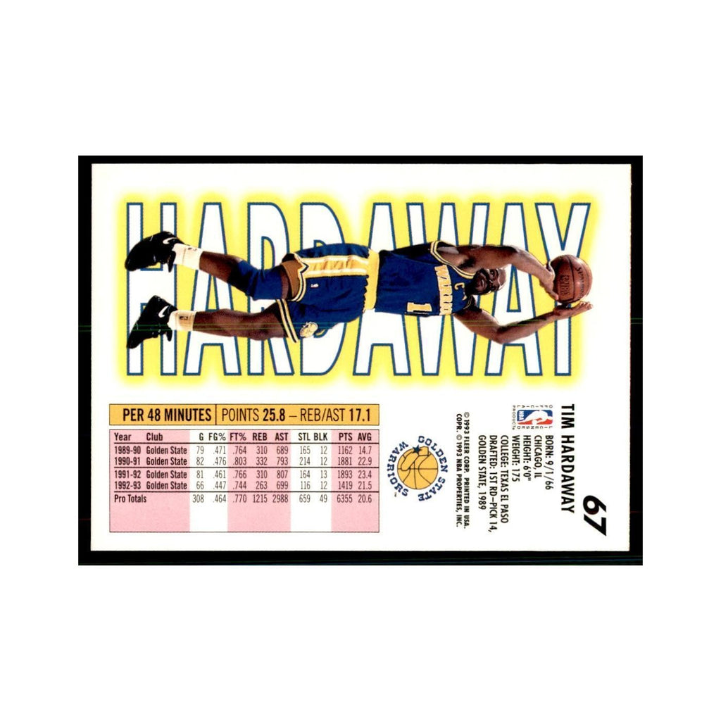1993 Fleer Tim Hardaway Basketball Cards #67