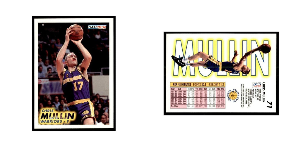 1993 Fleer Chris Mullin Basketball Cards #71