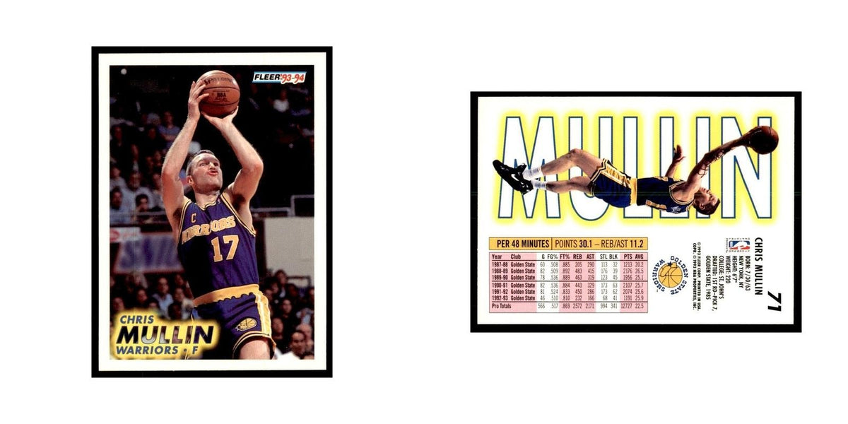 1993 Fleer Chris Mullin Basketball Cards #71