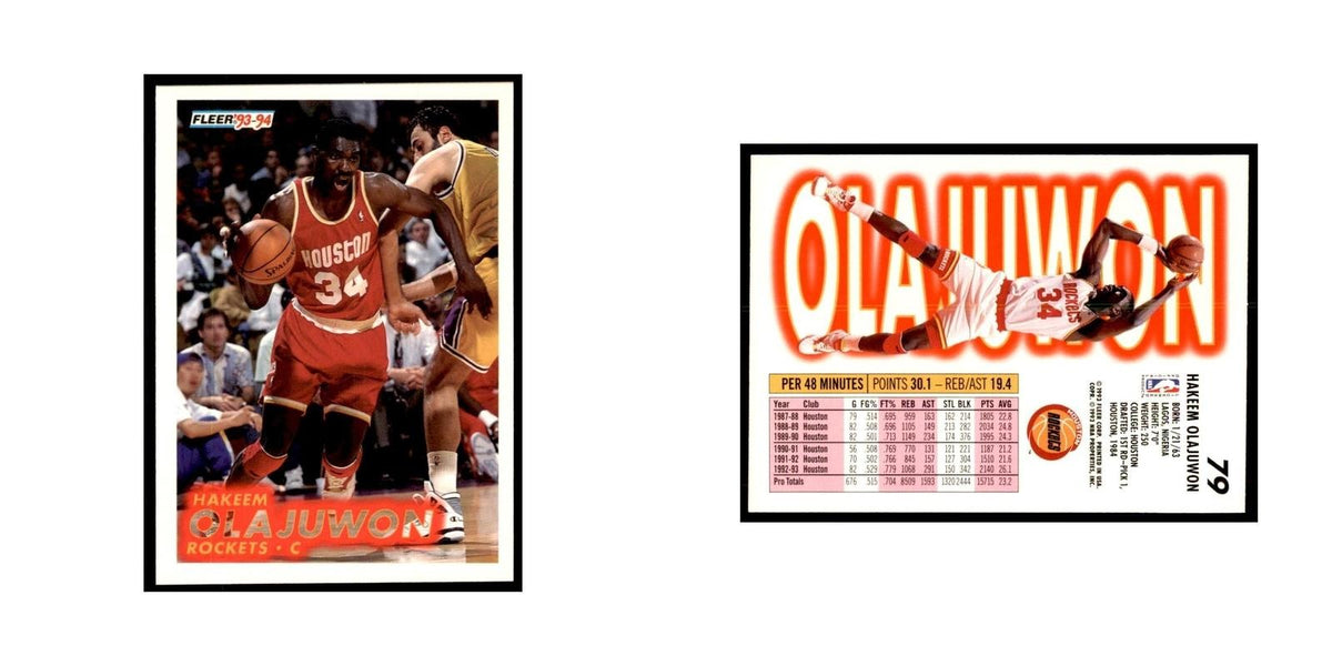 1993 Fleer Hakeem Olajuwon Basketball Cards #79
