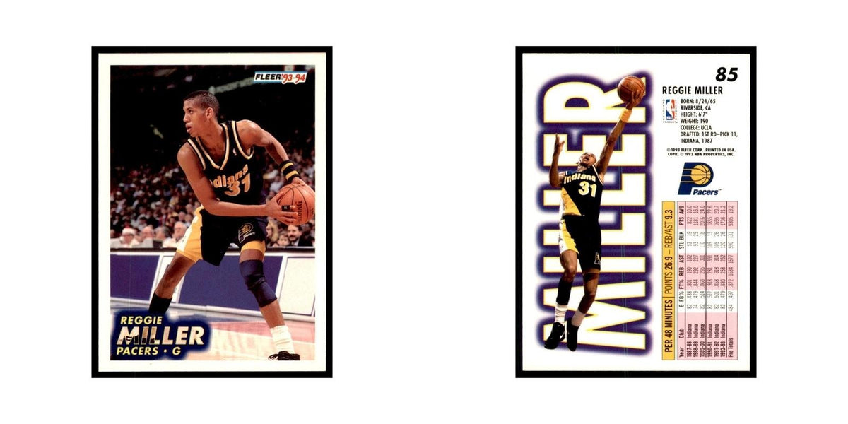 1993 Fleer Reggie Miller Basketball Cards #85