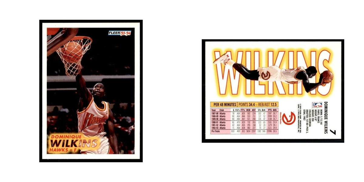 1993 Fleer Dominique Wilkins Basketball Cards #7