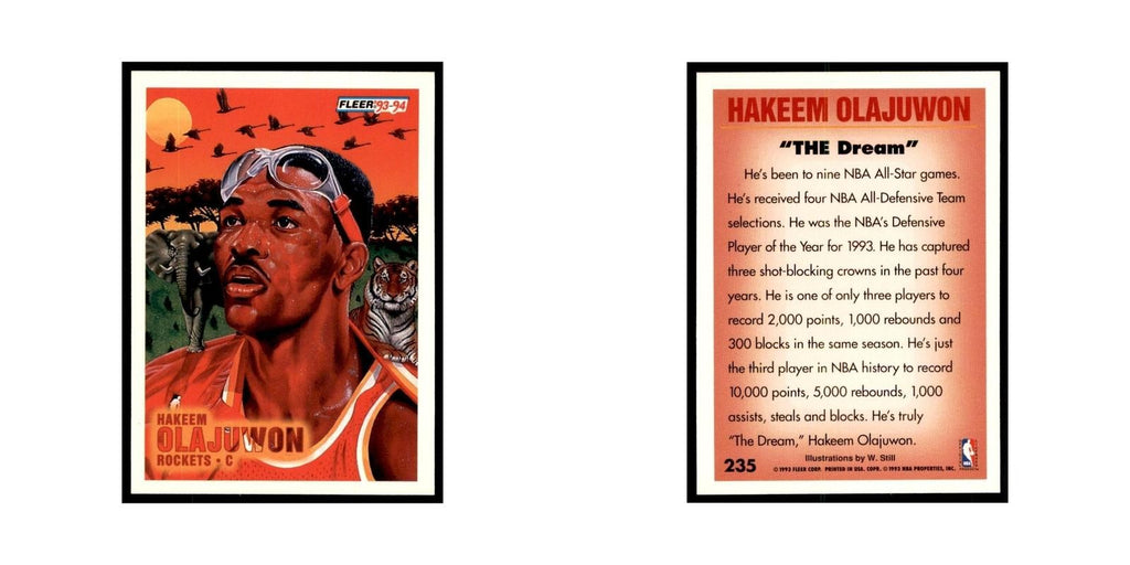 1993 Fleer Hakeem Olajuwon Basketball Cards #235